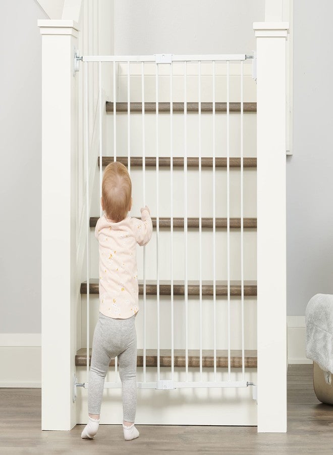 Regalo 2-in-1 Extra Tall Easy Swing Stairway and Hallway Walk Through Baby Gate, White, 24" - 40.5" Wide - Image 2